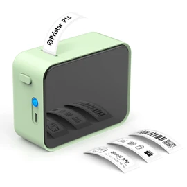 Pristar Pristar P15 Etikettiergerät Bluetooth Beschriftungsgerät Selbstklebend Wiederaufladbar Etikettendrucker, Labeldrucker für iOS&Android, Geeignet für Zuhause Schule Büro, Grün