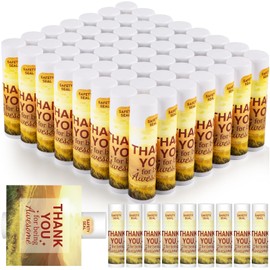 DMSKY Appreciation Gifts 60 Pcs Lip Balm Bulk, Staff Appreciation Gifts Bulk Thank You Gifts Bulk for Coworkers Teacher Worker Employee Leaving Farewell Gifts
