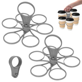 2PCS Portable & Foldable Cup Carrier Holder, Cup Drinks Carrier, Foldable Coffee Carrier Drink Holder, Cup Drink Holder with Handle, Reusable Drink Cup Carrier for Coffee, Cups, Beverages