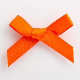 Italian Options Satin Craft Bows 100-Piece Pack, 3 cm Bow Width, Orange