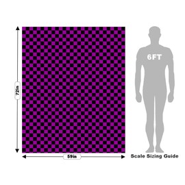 Rwraps Purple Checkered Gloss Vinyl Film Wrap 59in x 7ft Vinyl Vehicle Car Film Sheet Roll