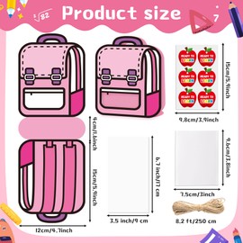 FoszaSzept Back to School 3D Cartoon Candy Bags, 36Pcs Cartoon Standable Candy Holder Crafts, Snack Storage Party Favor Packaging for Classroom Party Teacher Student(Backpack)