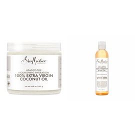 SheaMoisture SheaMoisture Body Moisturizer For Dry Skin 100% Extra Virgin Coconut Oil Nourishing Hydration & Daily Hydration Body Oil Virgin Coconut Oil For Dry Skin Paraben Free 8 oz