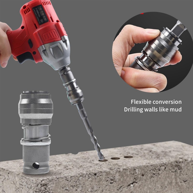 Impact Wrench to Electric Hammer Drill Converter Chuck ElectricWrench Adapter