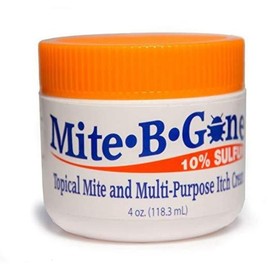 NATURASIL Mite-B-Gone 10% Sulfur Cream (2oz) | Itch Relief from Mites, Insect Bites, Acne, and Fungus - Size: 4oz Cream