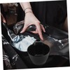 Ipetboom 4pcs Black Plastic Hair Tinting Bowls with Handle Durable