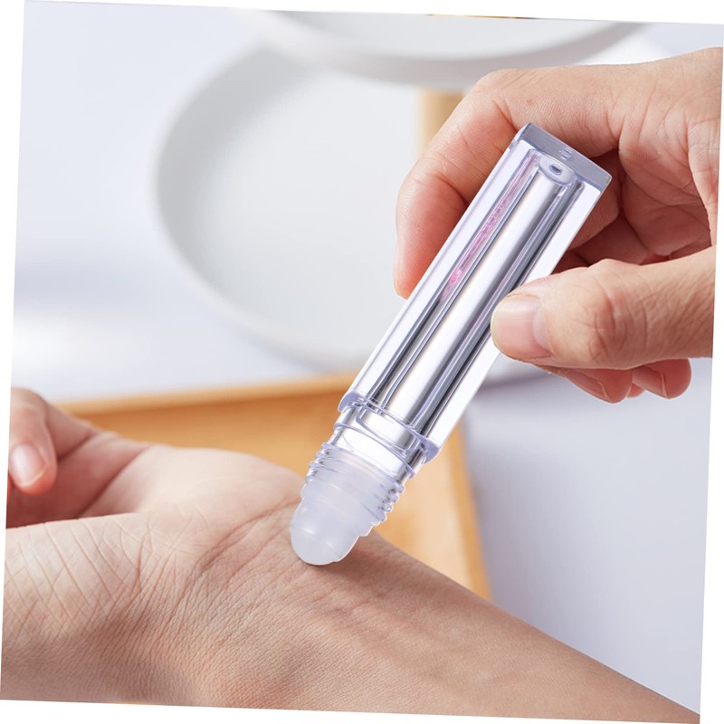 Healvian 10-Pack 6.5ML Square Plastic Roller Bottle Set Refillable Essential