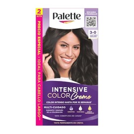 Palette Tinte para cabello Color Creme 3-0 Castaño Oscuro, 2 Piezas, 50 ml