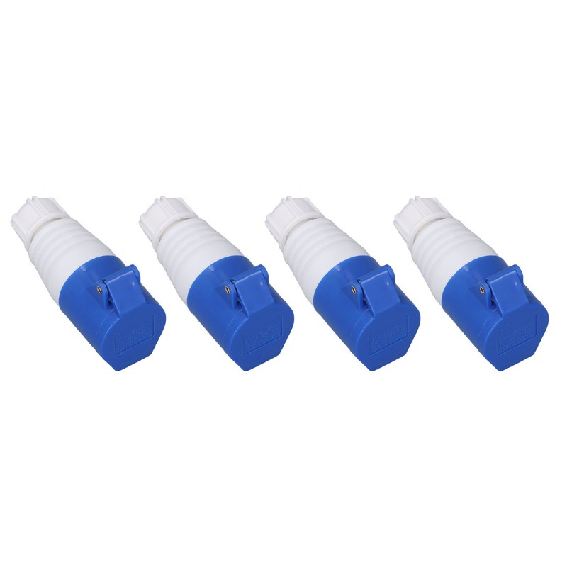 4Pcs 3 Pin Waterproof Industrial Socket Connector IP44 Waterproof Socket