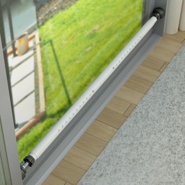 Sliding Glass Door Security Bar,Adjustable Security Bar (Updated Model(16.5-51 inch)) White