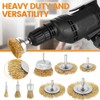 Oneroomone 8-Piece Wire Brush Drill, Wire Brush, Cordless Screwdriver, Cup