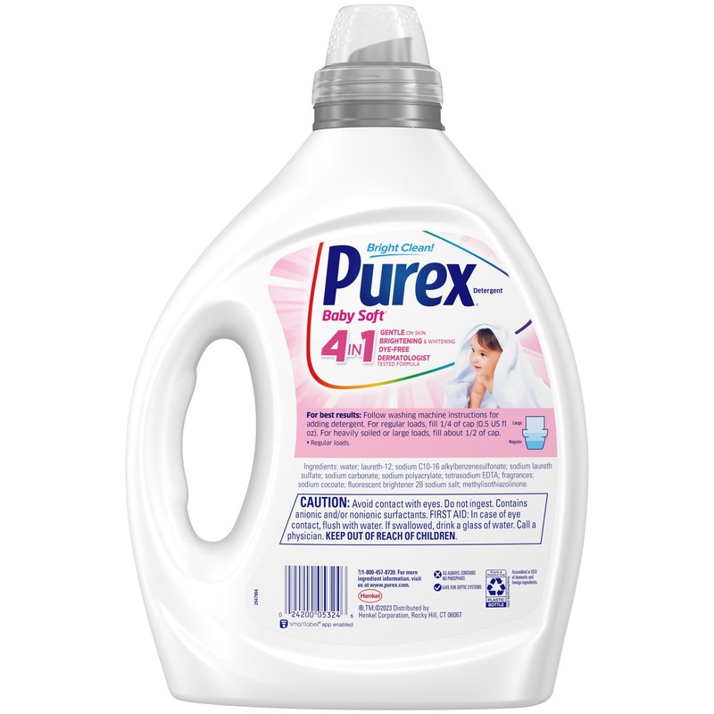 Purex Baby Laundry Detergent Liquid, Ultra Concentrated, 82.5 fl oz,
