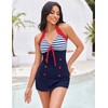 Ekouaer - Traje de baño de una pieza para mujer,