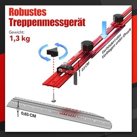 SNEZHANA Stair Tread Template Tool, Multi Purpose Stair Measuring Tool, Stair Tread Gauge, for Accurate Stairs Riser Layouts