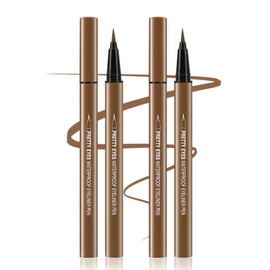 Boobeen 2pcs Liquid Eyeliner Pen, Matte Eye Liner with Precision Tip, Long Lasting Eyeliner Pencil for Bold Eye Makeup, Glides on Smoothly