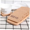 STOBAZA 3sets Bread Shape Heat Insulation Coasters Creative Cork Cup