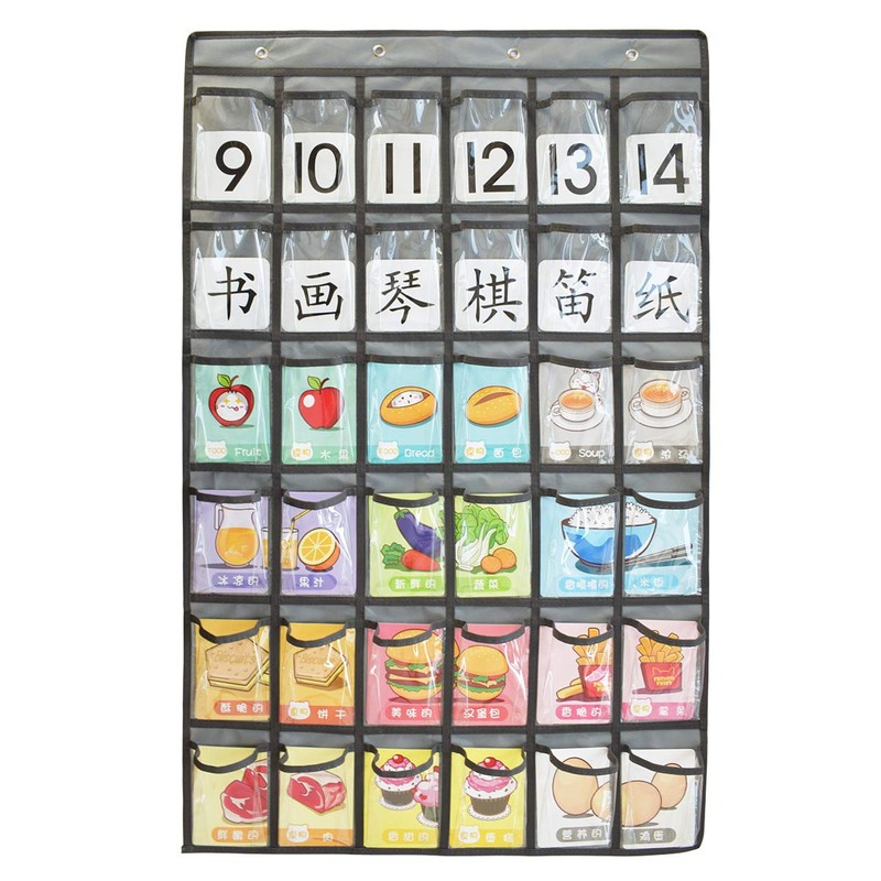 SURCHAR Wall Pocket Calendar Pocket PVC Clear Wall-mounted Transparent Hanging