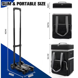 Abbylike Large Rolling Cooler with Wheels and Handle, Leakproof 65 Can Collapsible Soft Cooler Bag for Beach Camping Travel and Picnic Patio Outdoor