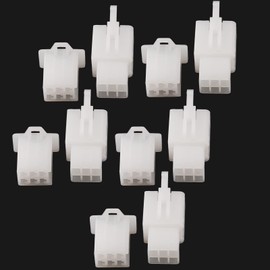 Male Female Spade Wire Connector Quick Splice Crimp Terminals Housing Box for Electrical Wiring Relay Car Audio Speaker Headlight Motorcycle (5 Sets, 2.8mm 6 Ways Male&Female Housing)