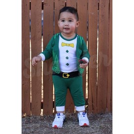 Happidoo Baby Boys St Patricks Day Outfit Newborn Shamrock Romper (Green,6-12 Months)