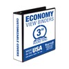 Samsill 3 Inch 3 Ring Binder, Made in USA, Economy