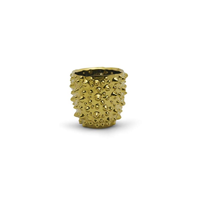 WGV Ceramic Vase, Width 5.3", Height 5.1", Spike Antique Pot,