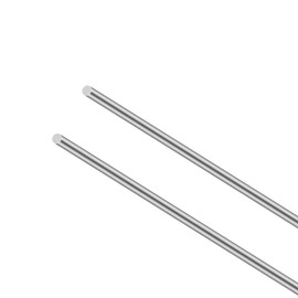 LAVMHAB Edelstahlstäbe, Solide Edelstahl Rundstäbe 6mm x 350mm, Rundstab 304 Edelstahl Rundstangen für DIY Handwerk Modellauto Flugzeug (2 Stück)