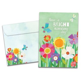Tree-Free Greetings - Birthday Cards - Artful Designs - 1 Card + Matching Envelope - Made in USA - 100% Recycled Paper - 5"x7" - Bright Sunshiny Day (GO65459)