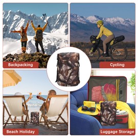 TIXIPEM Compression Stuff Sack [1PCS] - Waterproof Sleeping Bag Storage Sack 5L Use for Backpacking & Travel & Hiking - [Big Tree Camouflage-17 x 9 IN/ 42 x 23.5 CM] Space Saving Gear Bags