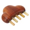 Sandalwood Massaging Comb Lotus Ox Horn Shape Reduce Pressure Wide