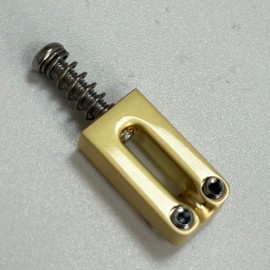 OVSAL Guitar Bridge Saddles Gold 10.5mm Zinc Alloy Electric Guitar Saddles Guitar Tremolo Bridge Saddles for Fender Strat Stratocaster Tele Telecaster 6 String Electric Guitar Saddles