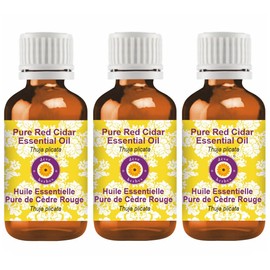 dève herbes Pure Red Cidar Essential Oil (Thuja plicata) Natural Therapeutic Grade Steam Distilled (Pack of Three) 100mlx3 (10 oz)