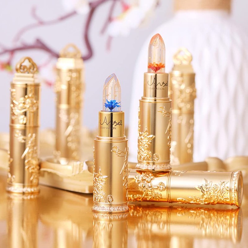 Flower Jelly Lipstick Set Temperature Change Moisturizer Long Lasting Nutritious