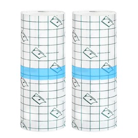 QICHEN 10cm*10m Vendaje para Tatuajes,Cuidado Posterior del Tatuaje Vendaje,Cinta para Tatuajes,Elástico Transparente Vendaje Adhesivos Transparentes parche (Color blanco 2 * 10)