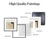 4 Piece Framed Neutral Abstract Modern Wall Art for Living
