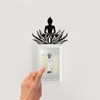 AHANDMAKER 6Pcs Light Switch Plate Stickers, Mindful Spiritual Design, Lotus