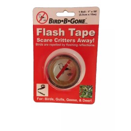Bird B Gone Flash Tape 1" x 50'  #MMFT-050 Scare away critters  NEW