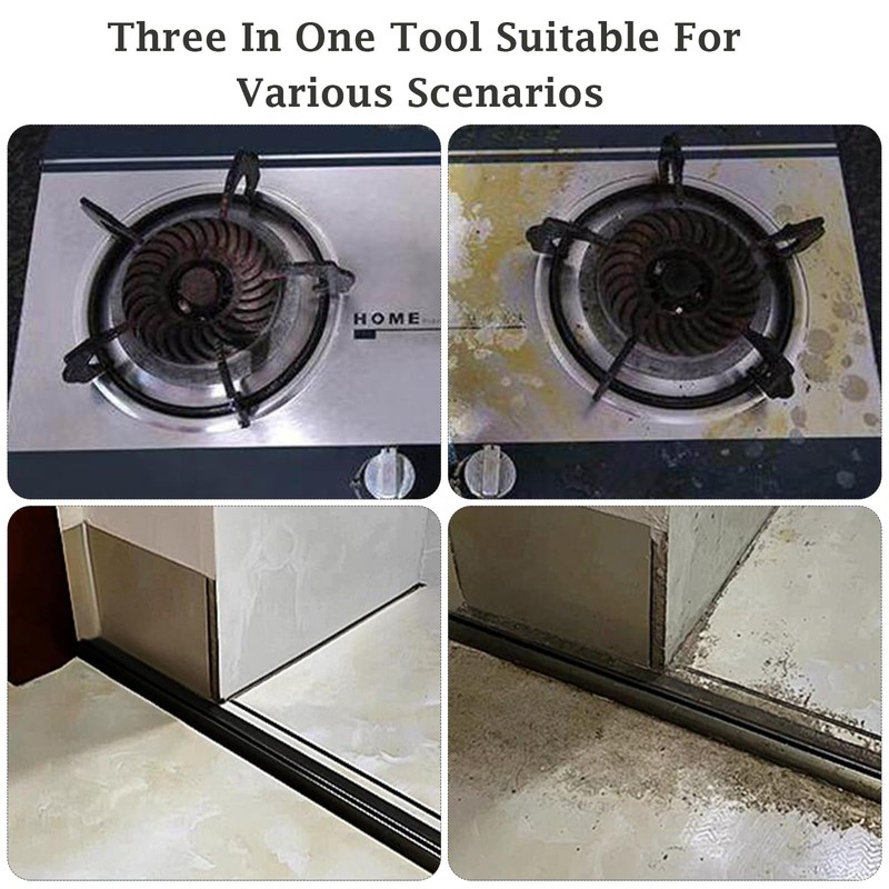 Eastrise Multifunctional Cleaning Brush,3 in 1 Household Combi Brush,Hard Bristle