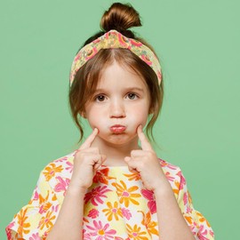 TIOSRU Yellow Sequins Headbands for Girls, Glitter Rainbow Girls Headbands Cute Knotted Head Band for Women Teens Sparkle Girl Hair Accessories