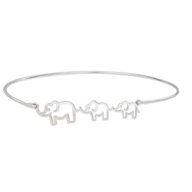Mama and 2 Baby Elephant Bracelet Mom Birthday Gift Mother Day Present Jewelry Bangle Avg Size Woman