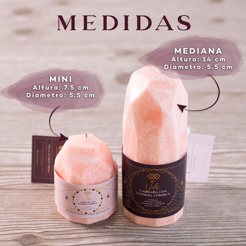 ETEREA - Juego de 2 Velas en forma de Cuarzo
