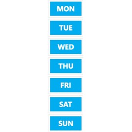 Days of The Week Magnets by DCM Solutions (Cyan)