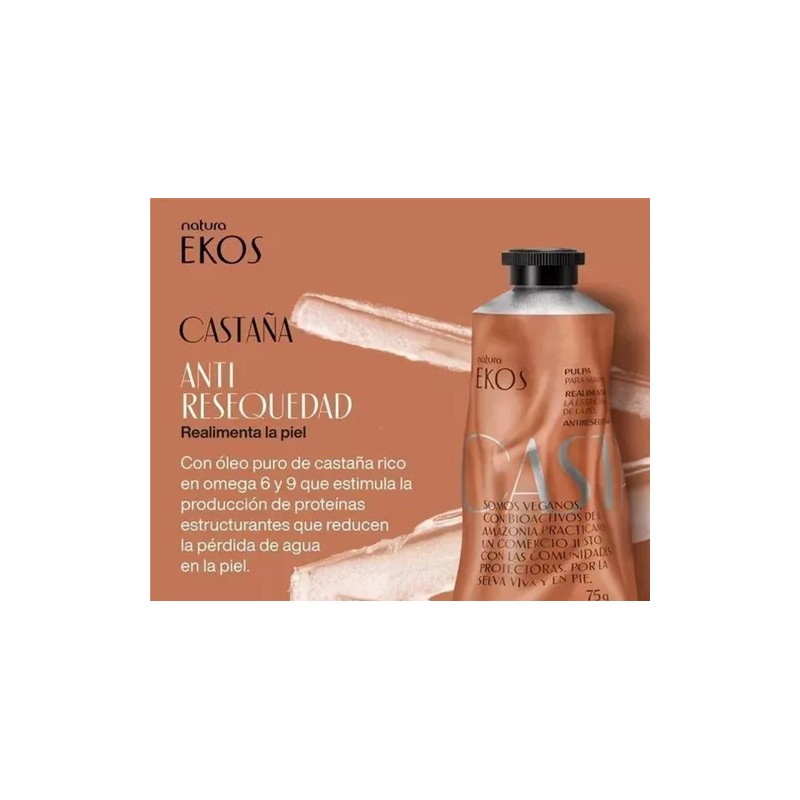 Kit Ekos Crema Hidratante Para Manos Castaña 75g Natura