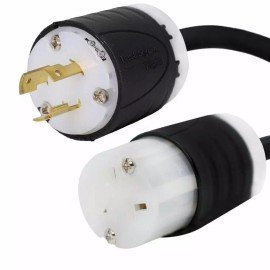 Iron Box NEMA L6-20P to 6-20R Plug Adapter - 20A/250V, 12/3 SJT - Iron Box # IBX-1816 - 3 ft