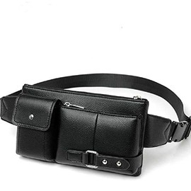 DFV Mobile – Horizontal Belt Clip Holster Ultra Thin Premium for = > Tecno L6 > Synthetic Leather Black