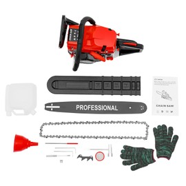 58CC Gas Power Chainsaw 2 Stroke 20 Inch Gas Powered Chain Saw Hand Held Gasoline Chain Saw Cutter Machine for Sawing, Cutting, Trimming Wood Gardening Tool