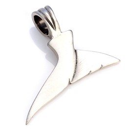 BICO 'Jonah' Satin Silver Finished Whale-tail Pendant (E55)