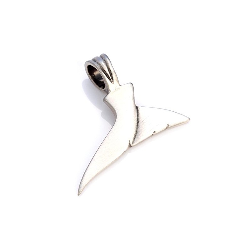 BICO 'Jonah' Satin Silver Finished Whale-tail Pendant (E55)