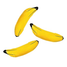 GWAWG 3 PCS Inflatable Banana,68CM Blow-up Inflatable Bananas,Yellow Inflatable Toy,unique interactive game for Party Decoration Prop,realistic inflatable toys Pool Party Accessory
