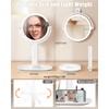 vpu 15X Magnifying Makeup Mirror with Lights, Double Sided 360°